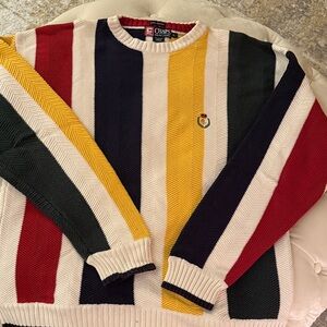 Ralph Lauren Chaps Men's Bold Striped Crewneck Sweater Size Large